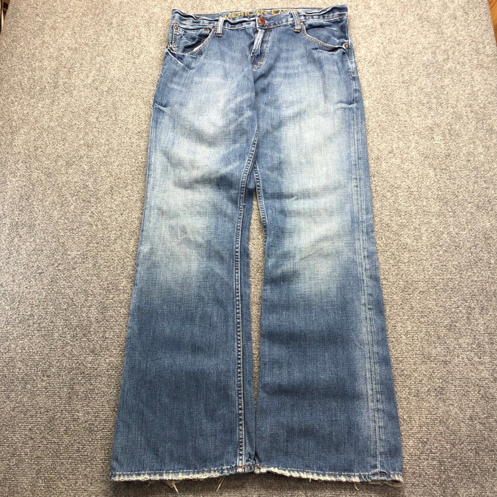 American Eagle Low Rise Boot Jeans Mens 34x34 Medium Wash Denim